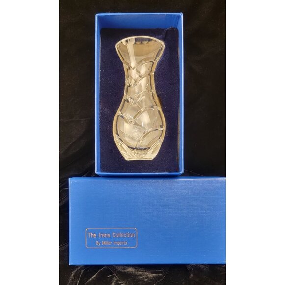 Vintage Irena Collection Lead Crystal Mini Vase by Miller Imports - Picture 13 of 16